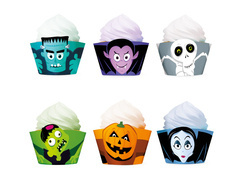 Monsters cupcake liners - 6 db.