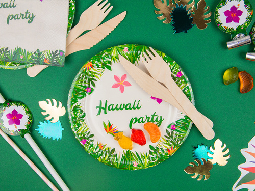 Hawaii Party papírtányérok - 18 cm - 6 db.