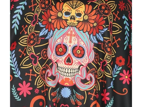 Mexikói koponya poncsó felnőtteknek