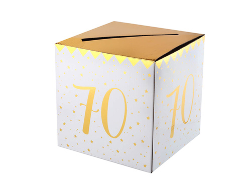 Borítékos doboz üdvözlettel, ajándék 70. születésnapra - 1 db.
