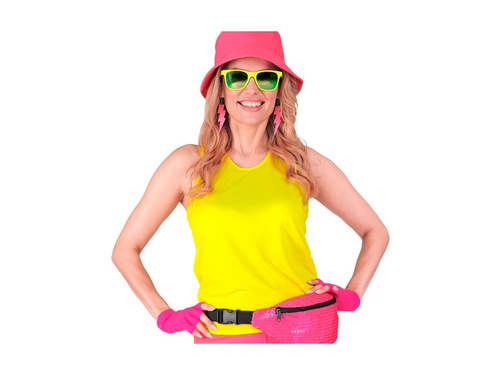 Neon rózsaszín ujjatlan kesztyű