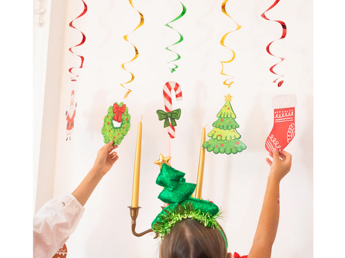 Karácsonyi akasztós dekoráció - 6 db.