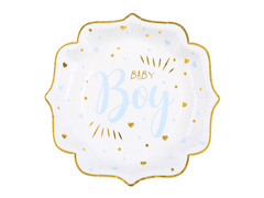 Baby Boy papírtányér - 21 cm - 10 db.