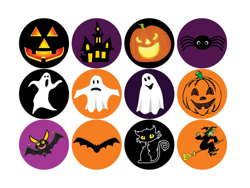 Ostyák muffin süteményekhez Halloween MIX