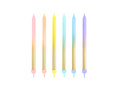 Arany szivárványos születésnapi gyertyák - 12,5 cm - 6 db.