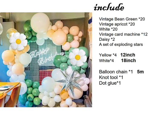 Léggömb készlet lufi füzérhez Százszorszépek - 83 db.