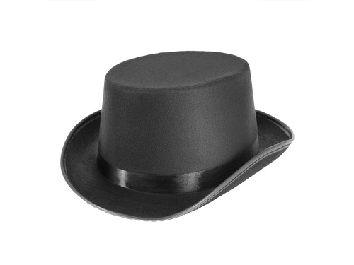 Gyermek cilinderes sapka - fekete - 1 db.