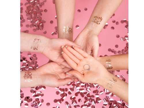 Mosható női estélyi rózsaarany tetoválás - 13 db.