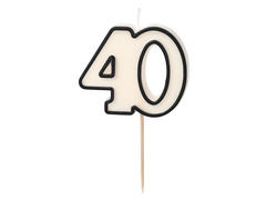 Gyertya a 40. születésnapra - 5,5 cm - 1 db.