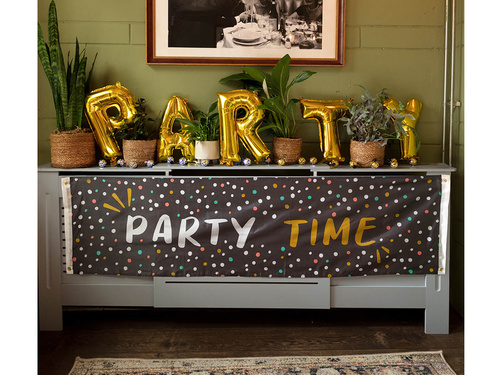 Party Time szövet banner - 50 x 180 cm - 1 db.