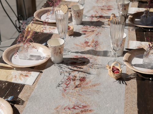 Boho papírtányérok - 22,5 cm - 10 db.