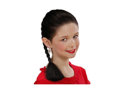 Fekete fonott hajpánt