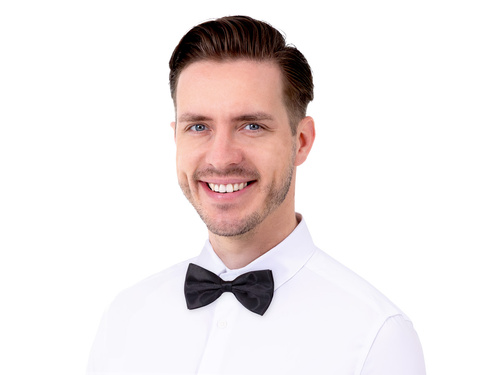 Klasszikus fekete csokornyakkendő - 7 x 12 cm - 1 db.