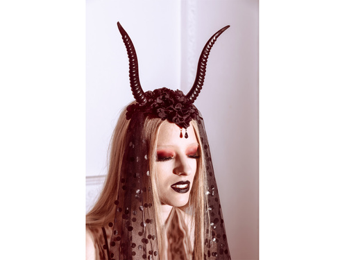 Fekete ördögszarvak tüllel - 30x76 cm - 1 db.