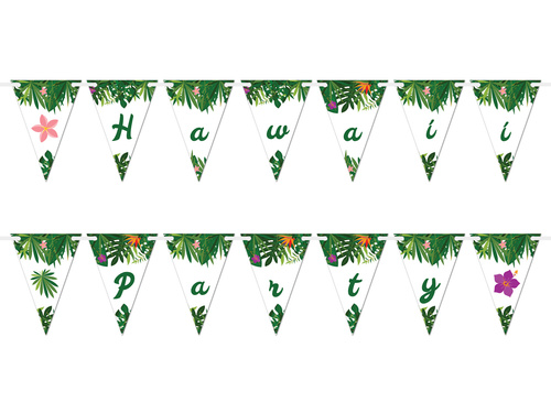 Hawaii Party zászló banner - 500 cm - 14 db.