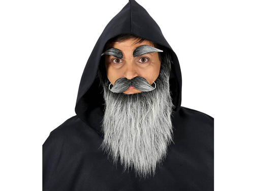 Hosszú szürke szakáll szemöldökkel - 1 db.