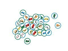 Konfetti urodzinowe Samochodziki - 36 szt.