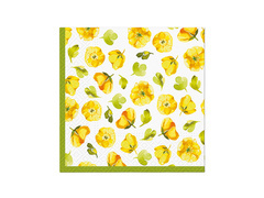 Sárga virágos szalvéták - 33 cm - 20 db.