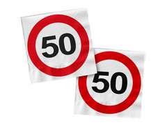 50. tiltó tábla szalvéták - 33 cm - 20 db.