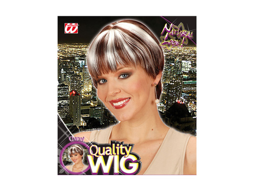 Chanel bőrhálós paróka, barna, szőke kiemelésekkel