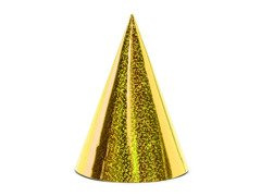 Holografikus sárga kupakok - 6 db.