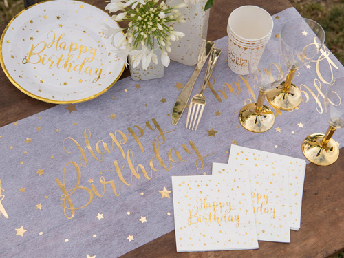 Boldog születésnapot tányérok - 22,5 cm - 10 db.