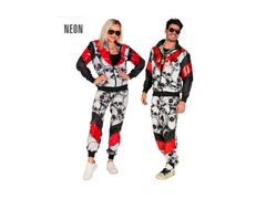 Fekete és piros koponya jelmez