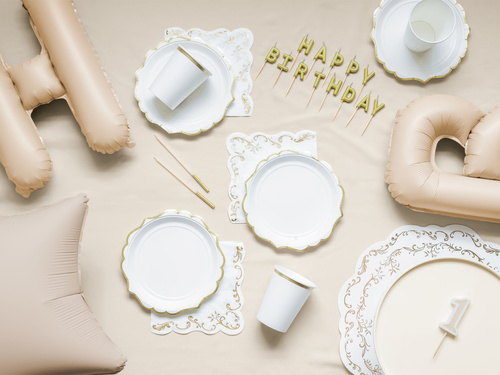 Szalvéta arany díszítéssel - 33 cm - 12 db.