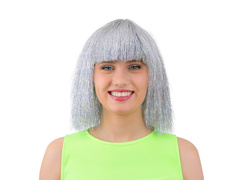 Ezüst női paróka - 1 db.