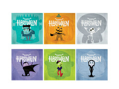 Halloween Monsters szalvéták - 33 cm - 12 db.