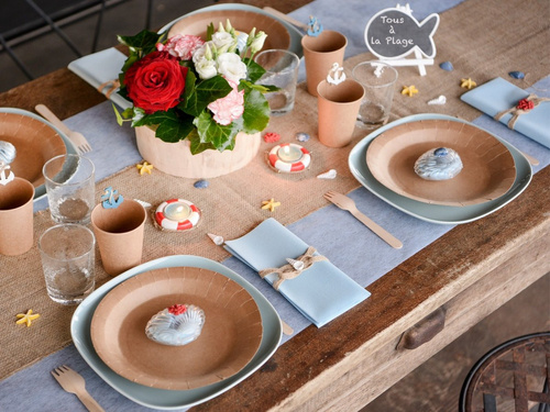 Kraft tányérok - 22,5 cm - 10 db.