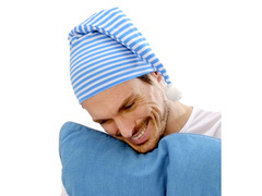 Alvósapka fehér és kék - 1 db.