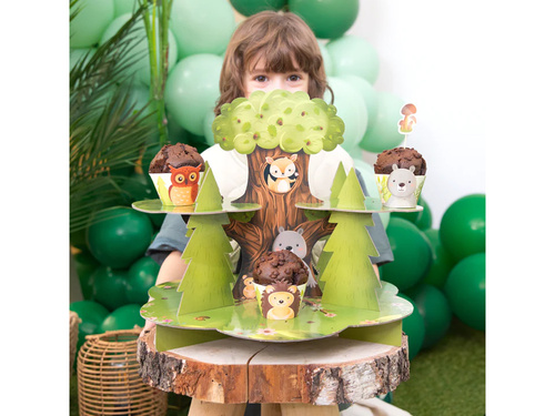 Forest Friends cupcake flitteres állvány - 1 db.