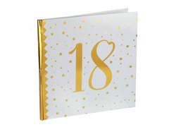 Fehér nyomtatott vendégkönyv 18 - 24 cm x 24 cm