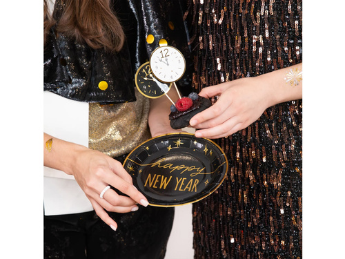 Szilveszteri cupcake picks Happy New Year órák - 6 db.