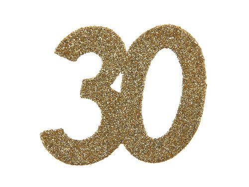 Glitteres asztali dekoráció szám 30 - 5 cm - 6 db.