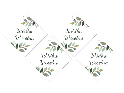 Szalag medálok esküvői vodkához - 12 db.