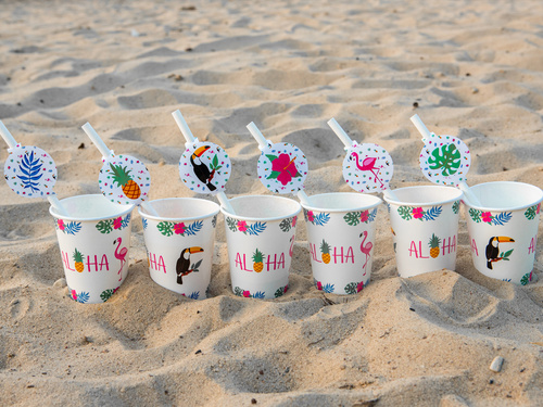 Aloha Party szívószálak - 6 db.