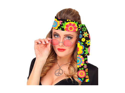 Színes virágok fejpánt 1960-as évek.