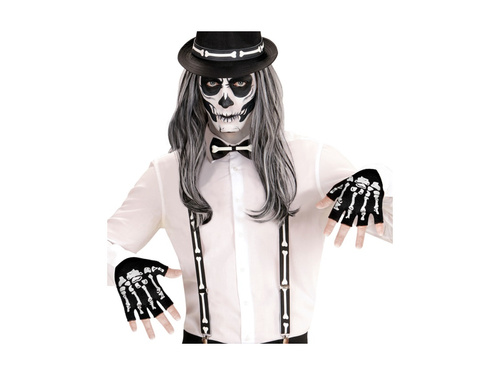 Ujjatlan gyapjú csontváz kesztyű