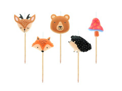 Erdei állatos szedő gyertyák - 5 db.