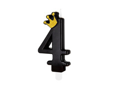 Négyes gyertya fekete koronával - 4 - 1 db.