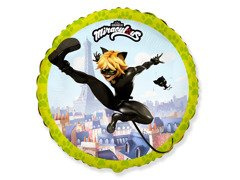 Fekete macska fólialufi - 46 cm - 1 db.