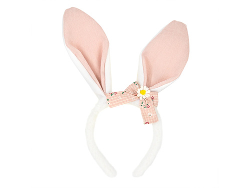 Fejpánt nyuszifüllel és masnival - 1 db.