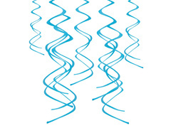 Akasztós dekoráció kék örvények - 60 cm - 5 db.