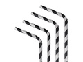 Csíkos papír szívószálak - 19,5 cm - 10 db.