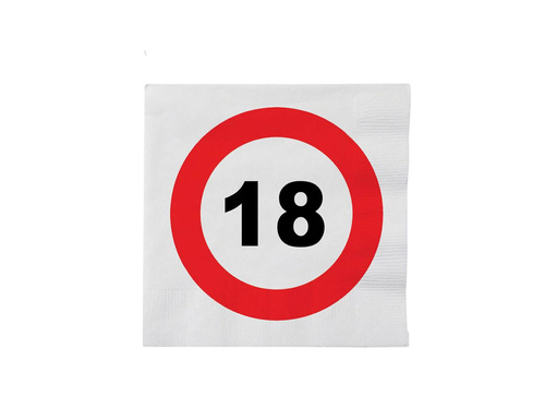 Tiltás tábla 18 szalvéta - 33 cm - 16 db.