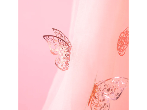 Csipke pillangó matricák rózsaszín arany - 12 db.