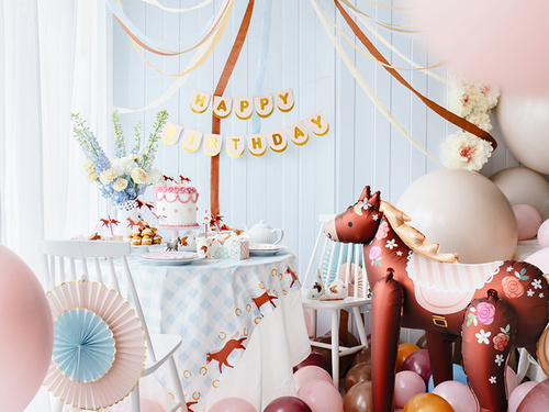 Születésnapi terítő Lovak - 120 x 180 cm - 1 db.