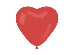 Piros szív lufi - 44 cm - 5 db.